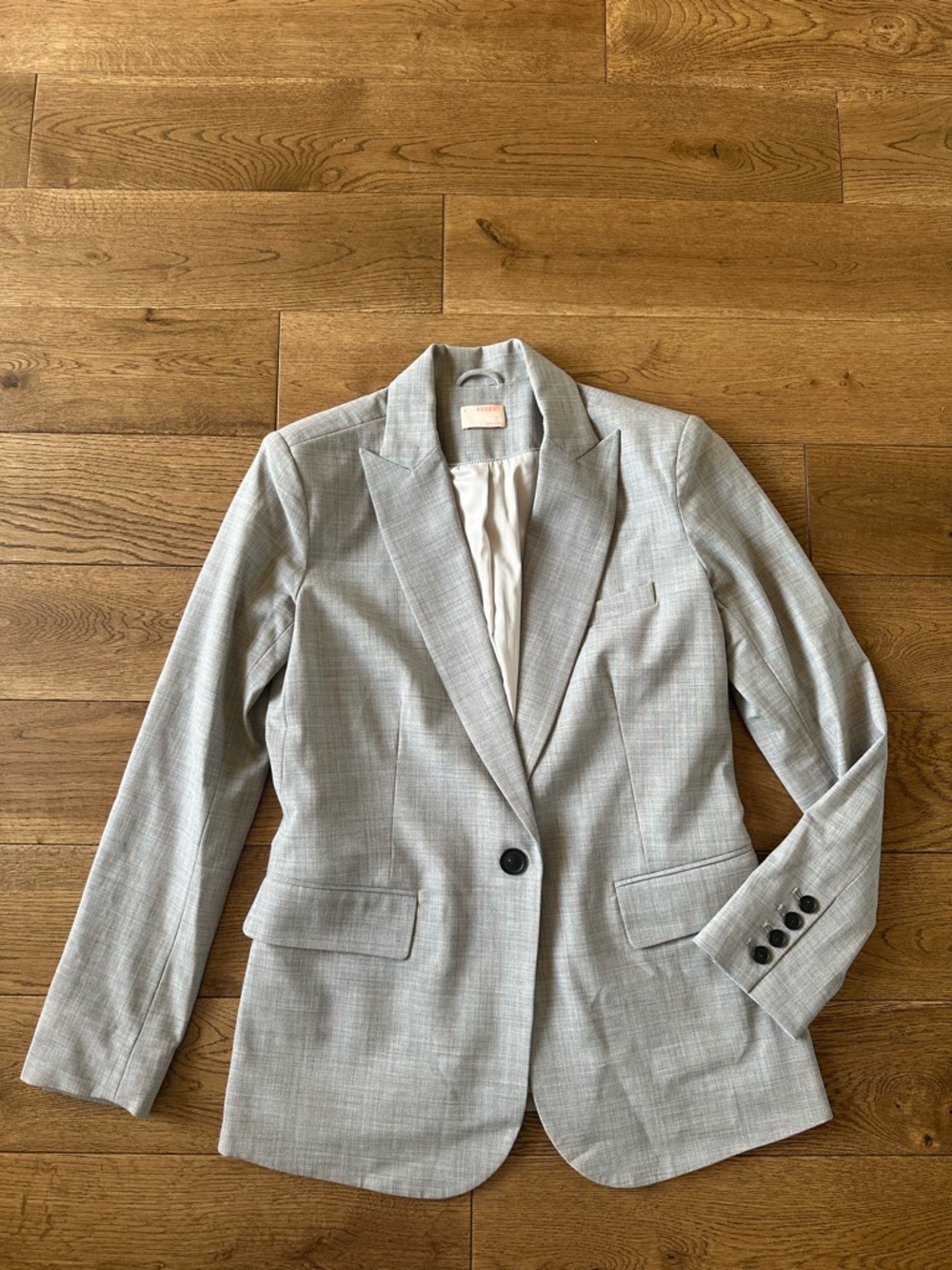 Argent Plaid Gray Blazer Jacket Sz 6